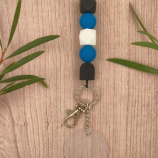 Black and Blue Lanyard