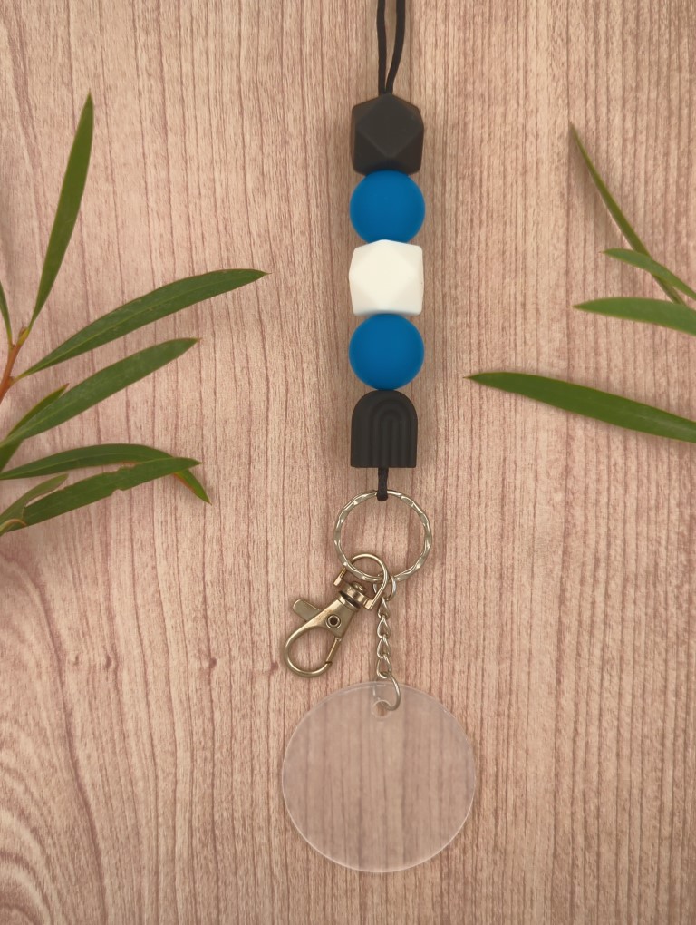 Black and Blue Lanyard